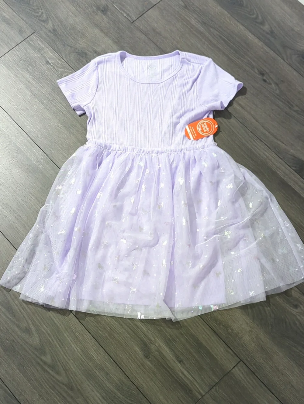 Wonder Nation Light Lilac Ribbed Dress Size L Plus